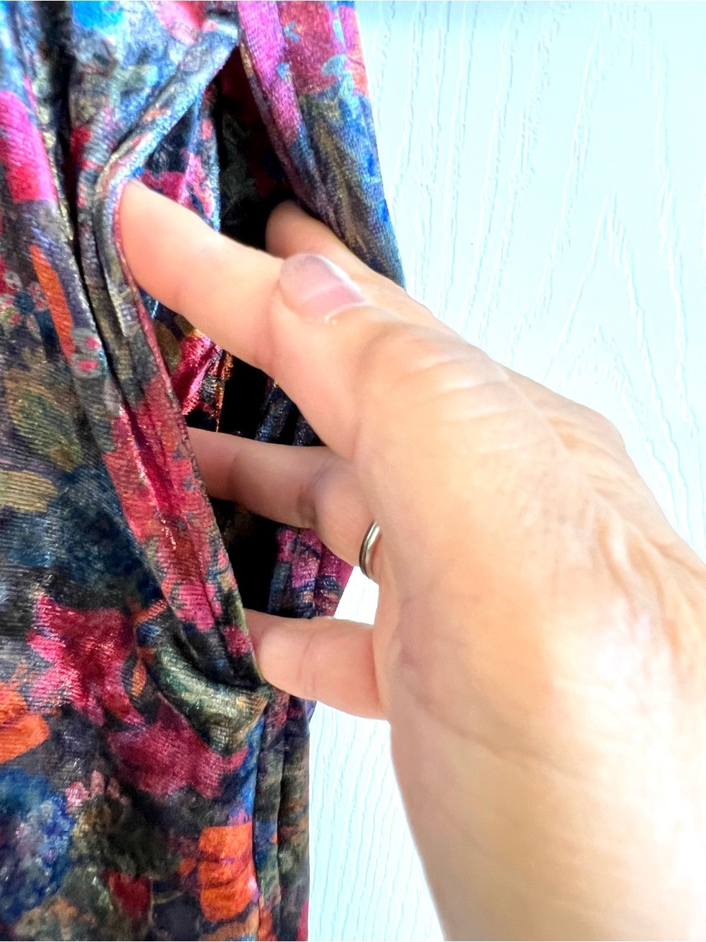 Natural Life Burn Velvet Carly Dress floral  relaxed babydoll empire boho size M - Picture 8 of 11
